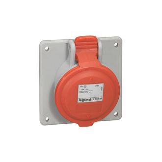 Встраиваемая наклонная розетка - P17 Tempra Pro - IP 44 - 380/415 В~ - 16 A - 3К+З (комплект 10 шт.)