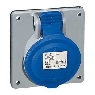 Встраиваемая наклонная розетка - P17 Tempra Pro - IP 44 - 200/250 В~ - 32 A - 3К+Н+З (комплект 5 шт.)