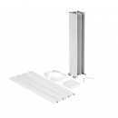 Мини-колонна алюминиевая Snap-On с крышкой из пластика 4 секции, высота 0,68 м, цвет белый