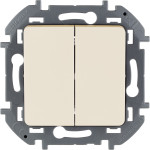 Выключатель двухклавишный слоновая кость, Inspiria, Legrand (IEK) 6736211