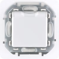 Розетка с заземлением, защитной крышкой со шторками, IP44, белый, Inspiria, Legrand (IEK) 6737401