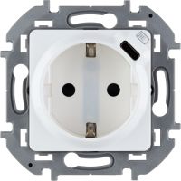 Комбинированная розетка 2К+З с зарядным устройством USB тип С, белый, Inspiria