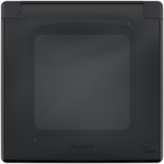 Рамка с защитной крышкой IP44 IK07 антрацит, Inspiria