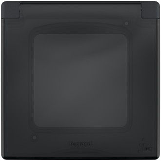Рамка с защитной крышкой IP44 IK07 антрацит, Inspiria