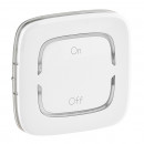 Лицевая панель - клавиша с надписью ON/OFF - 2 модуля - Valena Allure - белый - MyHome SCS