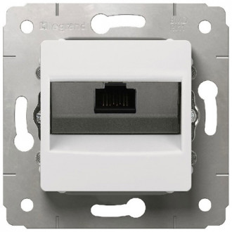 Розетка интернет RJ-45 белая, Cariva