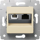 Розетка RJ-11 + RJ-45 слоновая кость, Cariva (комплект 10 шт.)