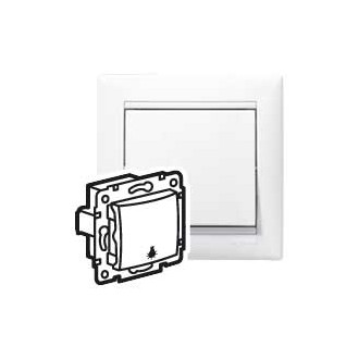 Кнопка с иконкой лампы белая, Valena