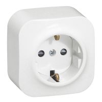 Розетка простая белая, Quteo IP 20, Legrand (IEK) 7822111