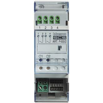 DIN-активатор - с 2 независимыми реле - активная нагрузка - 6 А - MyHome SCS