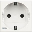 Axolute Розетка 2К+З, 10/16 А 250 В с боковыми заземляющими контактами Schuko, с экранированными контактами, цвет белый, немецкий стандарт (комплект 10 шт.)