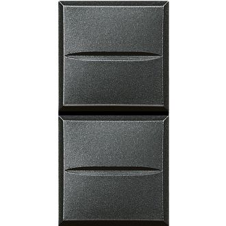 Axolute Кнопка двойная 1Р (NO) + 1Р (NO) 10 А 250 В~, цвет антрацит (комплект 10 шт.)