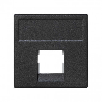 Модуль K45 прямой на 1 разъем RJ45 без шторки цвета графит Simon K45