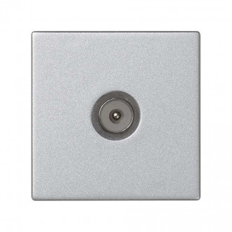 Розетка TV IEC мама модуль K45 цвета алюминий Simon K45