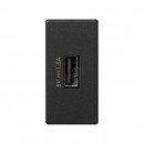 Зарядное устройство USB узкий модуль K45 5В 1.5A 230В~ цвета графит с винтовым соединением Simon K45