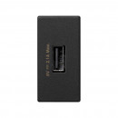 Зарядное устройство USB узкий модуль K45 5В 2.1A 230В~ цвета графит с винтовым соединением Simon K45