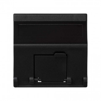 Модуль K45 наклонный на 1 разъем RJ45 со шторкой цвета графит Simon K45