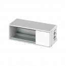 Офиблок Compact из алюминия на 2 механизма K45 белого цвета Simon K45