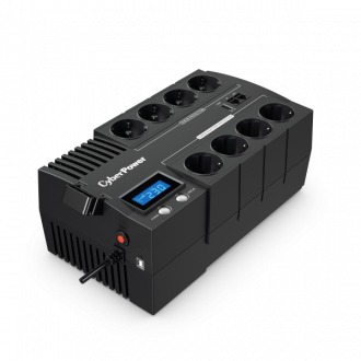 ИБП CyberPower BR700ELCD, Line-Interactive, 700VA/420W, 8 Schuko розеток, USB&USB Charger, RJ11/RJ45, LCD дисплей, Black, 0.23х0.33х0.2м., 6.2кг./ UPS Line-Interactive CyberPower BR700ELCD 700VA/420W LCD USB/RJ11/45 (4+4 EURO)