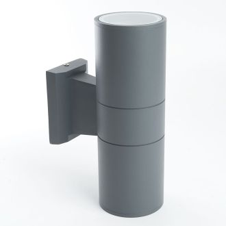 Светильник садово-парковый Feron DH0702, на стену вверх/вниз, 18W 2*E27 230V, серый, 06295
