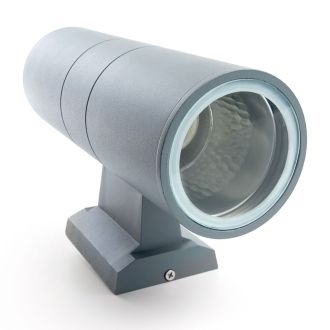 Светильник садово-парковый Feron DH0702, на стену вверх/вниз, 18W 2*E27 230V, серый, 06295