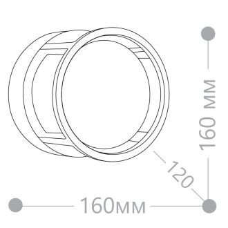Светильник уличный светодиодный Feron DH107, 12W, 720Lm, 4000K, черный, 06349
