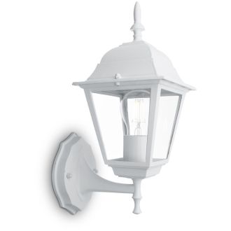Светильник садово-парковый Feron 4101/PL4101 четырехгранный на стену вверх 60W E27 230V, белый, 11013