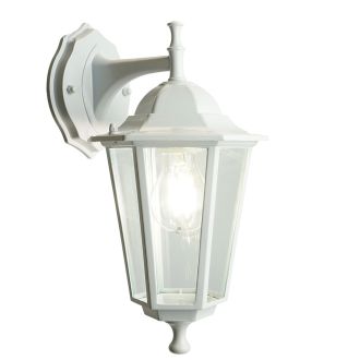 Светильник садово-парковый Feron 6102/PL6102 шестигранный на стену вниз 60W E27 230V, белый, 11053