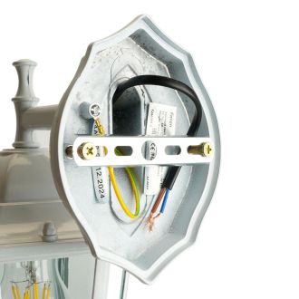 Светильник садово-парковый Feron 6102/PL6102 шестигранный на стену вниз 60W E27 230V, белый, 11053