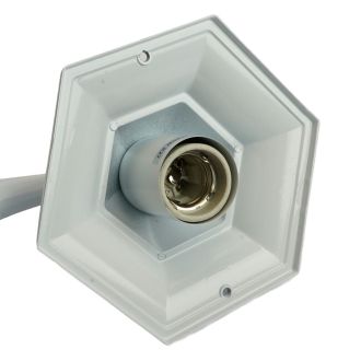 Светильник садово-парковый Feron 6102/PL6102 шестигранный на стену вниз 60W E27 230V, белый, 11053