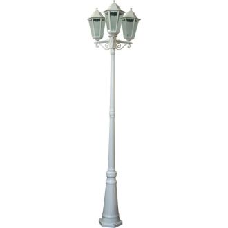 Светильник садово-парковый Feron 6215/PL6215 столб 3*100W E27 230V, белый, 11079