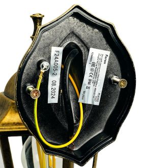 Светильник садово-парковый Feron 6102/PL6102 шестигранный на стену вниз 60W E27 230V, черное золото, 11127