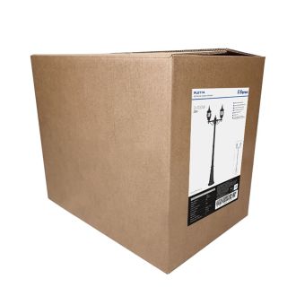 Светильник садово-парковый Feron 8114/PL8114 столб 2*100W E27 230V, черный, 11213