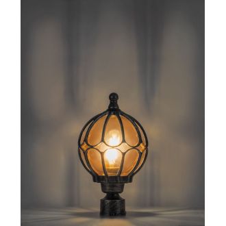 Светильник садово-парковый Feron PL3803 круглый на столб 60W 230V E27, черное золото, 11360
