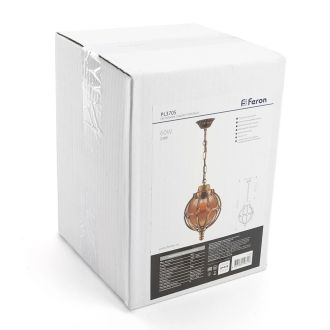 Светильник садово-парковый Feron PL3705 круглый на цепочке 60W 230V E27, черное золото, 11369