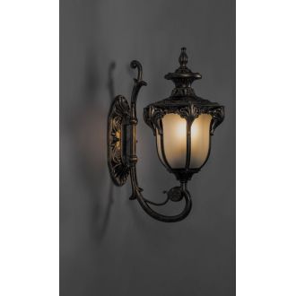 Светильник садово-парковый Feron PL4041 шестигранный на стену вверх 60W 230V E27, черное золото, 11421