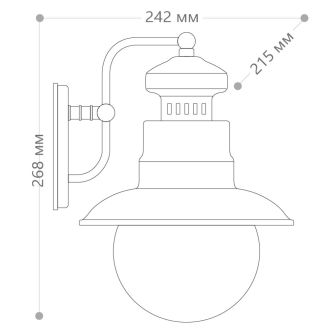 Светильник садово-парковый Feron PL571 на стену вниз 60W 230V E27, черный, 11597