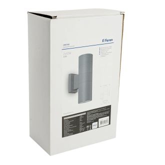 Светильник уличный светодиодный Feron DH0706, 2*10W, 1600Lm, 3000K, серый, 11660