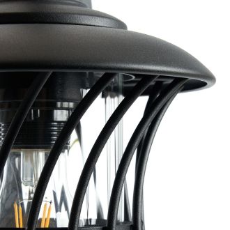 Светильник садово-парковый Feron PL520 на стену вниз 60W E27 230V, черный, 11888
