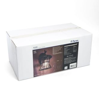 Светильник садово-парковый Feron PL520 на стену вниз 60W E27 230V, черный, 11888