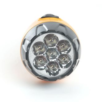 Фонарь аккумуляторный, 7 LED DC (свинцово-кислотная батарея), желтый, TH2294 (TH93B), Feron, 12652