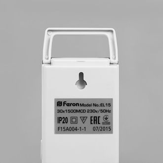 Светильник аккумуляторный, 30 LED DC, белый, EL15, Feron, 12896