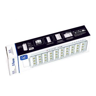 Светильник аккумуляторный, 30 LED DC, белый, EL15, Feron, 12896