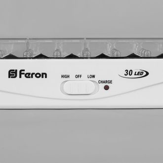 Светильник аккумуляторный, 30 LED DC, белый, EL15, Feron, 12896