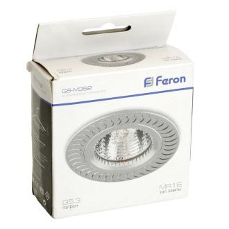 Светильник встраиваемый Feron GS-M392 потолочный MR16 G5.3 серебристый, 17927