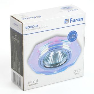 Светильник встраиваемый Feron DL8020-2 потолочный MR16 G5.3 мультиколор-перламутр, 19702