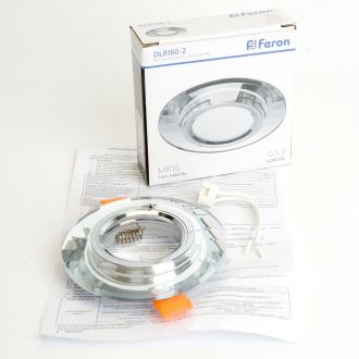 Светильник встраиваемый Feron DL8160-2 потолочный MR16 G5.3 серебристый, 19739