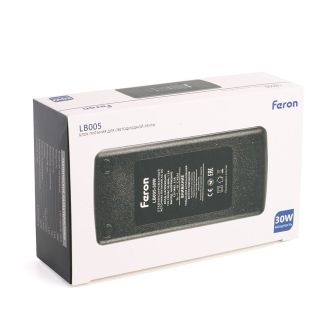 Трансформатор электронный для светодиодной ленты 30W 12V (драйвер), LB005 FERON, 21489