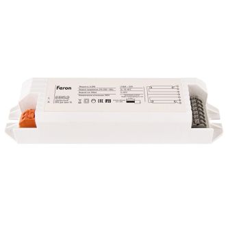Аппарат пускорегулирующий электронный (балласт), 2*36W T8/G13 230V, EB52, Feron, 21524
