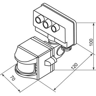 Датчик движения 1200W 10m 120° белый, SEN15/LX02, Feron, 22003